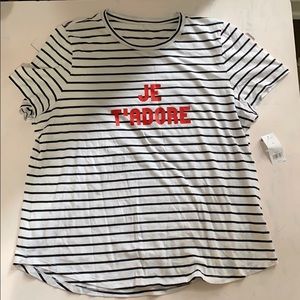 NWT Banana Republic striped T shirt size XL